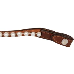 Acavallo Browband Calfskin & Oval Crystals