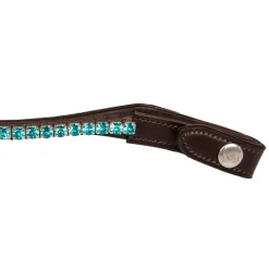 Acavallo Browband Calfskin & Round Crystals