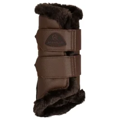 Acavallo Front Brushing Boots Eco-Leather & Faux Sheepskin