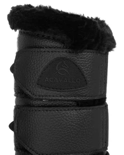 Acavallo Hind Brushing Boots Faux Leather & Faux Sheepskin
