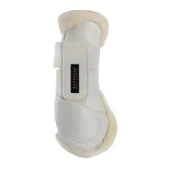 Acavallo Jumping Tendon Boots Faux Sheepskin & Hook-And-Loop Closure