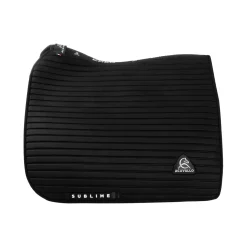 Acavallo Stripe Suede Dressage Saddle Pad W/Square Back Corner