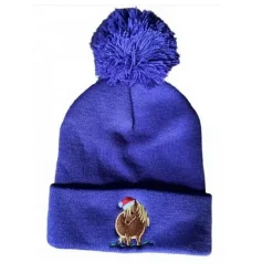 British Country Collection Christmas Santa Pom Pom Beanie Hat