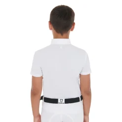 Equestro Boys' Slim Fit Competition Polo Shirt With Four Buttons