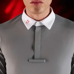 Equestro Equestro Ridertechnology Men's Competition Polo Shirt Long Sleeves And Buttons