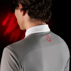 Equestro Equestro Ridertechnology Men's Competition Polo Shirt Long Sleeves And Buttons