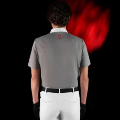 Equestro Equestro Ridertechnology Men's Competition Polo Shirt Short Sleeves And Buttons