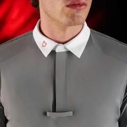 Equestro Equestro Ridertechnology Men's Competition Polo Shirt Short Sleeves And Buttons
