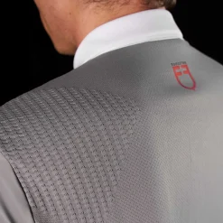 Equestro Equestro Ridertechnology Men's Competition Polo Shirt Short Sleeves And Buttons