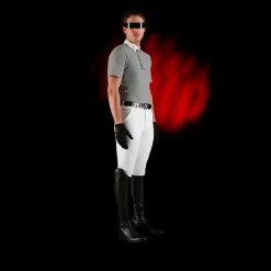 Equestro Equestro Ridertechnology Men's Competition Polo Shirt Short Sleeves And Buttons