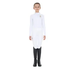 Equestro Girls' Long-Sleeved Competition Polo Shirt Equestro X Fise
