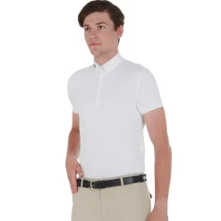 Equestro Leather Belt With Black And White Embroidery