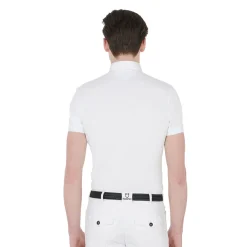 Equestro Men's Competition Polo Shirt In Breathable Technical Fabric