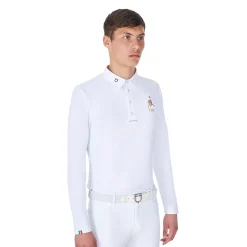 Equestro Men's Long-Sleeved Competition Polo Shirt Equestro X Fise