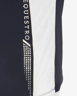 Equestro Men's Slim Fit Polo Shirt In Technical Fabric With Piping