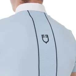 Equestro Men's Slim Fit Polo Shirt In Technical Fabric With Piping