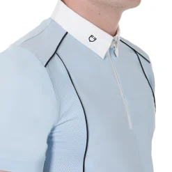 Equestro Men's Slim Fit Polo Shirt In Technical Fabric With Piping