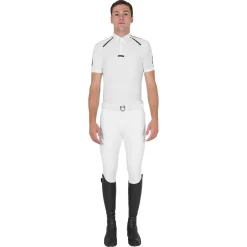 Equestro Men's Slim Fit Short Sleeve Competition Polo Shirt