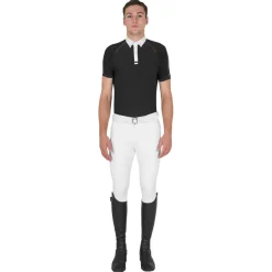 Equestro Men's Slim Fit Short Sleeve Competition Polo Shirt