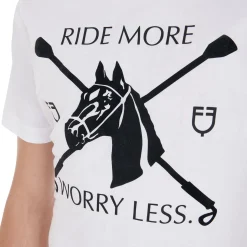 Equestro Men's Slim Fit T-Shirt With Equestrian Print