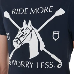 Equestro Men's Slim Fit T-Shirt With Equestrian Print