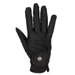 Equestro Unisex Gloves In Soft Synthetic Leather With Velcro Fastening