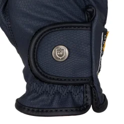 Equestro Unisex Gloves In Soft Synthetic Leather With Velcro Fastening