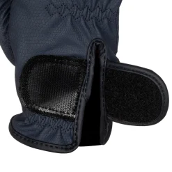 Equestro Unisex Gloves In Soft Synthetic Leather With Velcro Fastening
