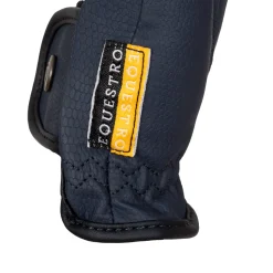 Equestro Unisex Gloves In Soft Synthetic Leather With Velcro Fastening