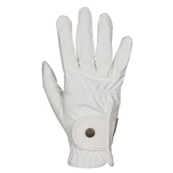 Equestro Unisex Gloves In Soft Synthetic Leather With Velcro Fastening