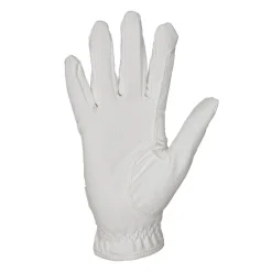 Equestro Unisex Gloves In Soft Synthetic Leather With Velcro Fastening