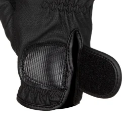 Equestro Unisex Gloves In Soft Synthetic Leather With Velcro Fastening