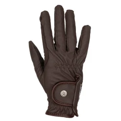 Equestro Unisex Gloves In Soft Synthetic Leather With Velcro Fastening