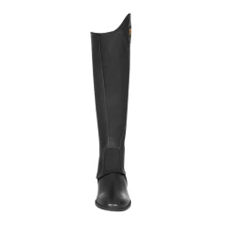 Equestro Unisex Short Leather Gaiters With Side Zip
