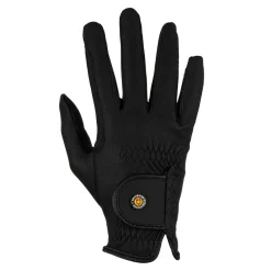 Equestro Unisex Synthetic Leather Gloves with Tear-Away Closure