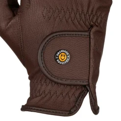 Equestro Unisex Synthetic Leather Gloves with Tear-Away Closure