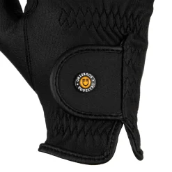 Equestro Unisex Synthetic Leather Gloves with Tear-Away Closure