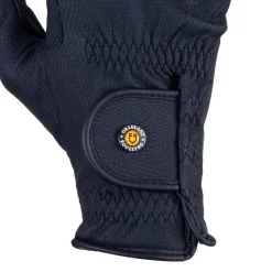 Equestro Unisex Synthetic Leather Gloves with Tear-Away Closure