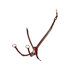 Equestro Breastplate With Clincher Rose Gold Leather Fork