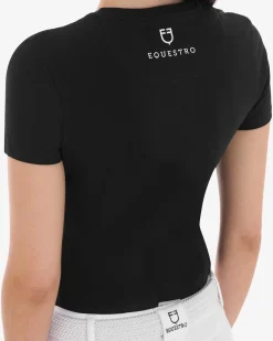 Equestro Women's Cotton Jumping Horse Club T-Shirt