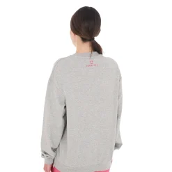 Equestro Women's Crewneck Sweatshirt With Sponge Lettering