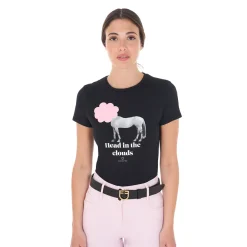 Equestro Women's Head In The Clouds Cotton T-Shirt