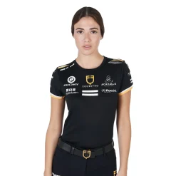 Equestro Women's Technical Fabric Multi Logo T-Shirt