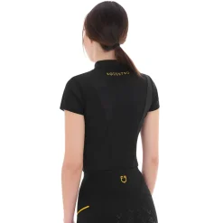 Equestro Women's Training Polo Shirt With Mesh Inserts