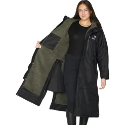 EQUIDRY Women's Thick Fleece Evolution Fixed Hood - Black Forest/Black