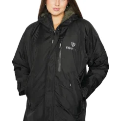 EQUIDRY Women's Thick Fleece Evolution Fixed Hood - Black Forest/Black