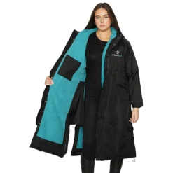 EQUIDRY Women's Thick Fleece Evolution Fixed Hood - Black Forest/Black