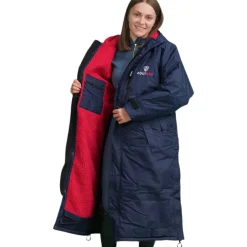 EQUIDRY Women's Thick Fleece Evolution Fixed Hood - Navy/Blue