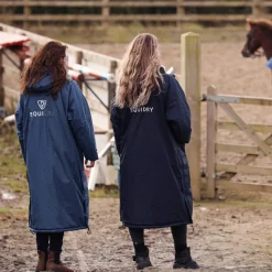 EQUIDRY Women's Thick Fleece Evolution Fixed Hood - Navy/Blue