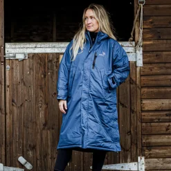 EQUIDRY Women's Thick Fleece Evolution Fixed Hood - Navy/Blue